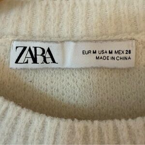 Zara Cream Textured Sweater